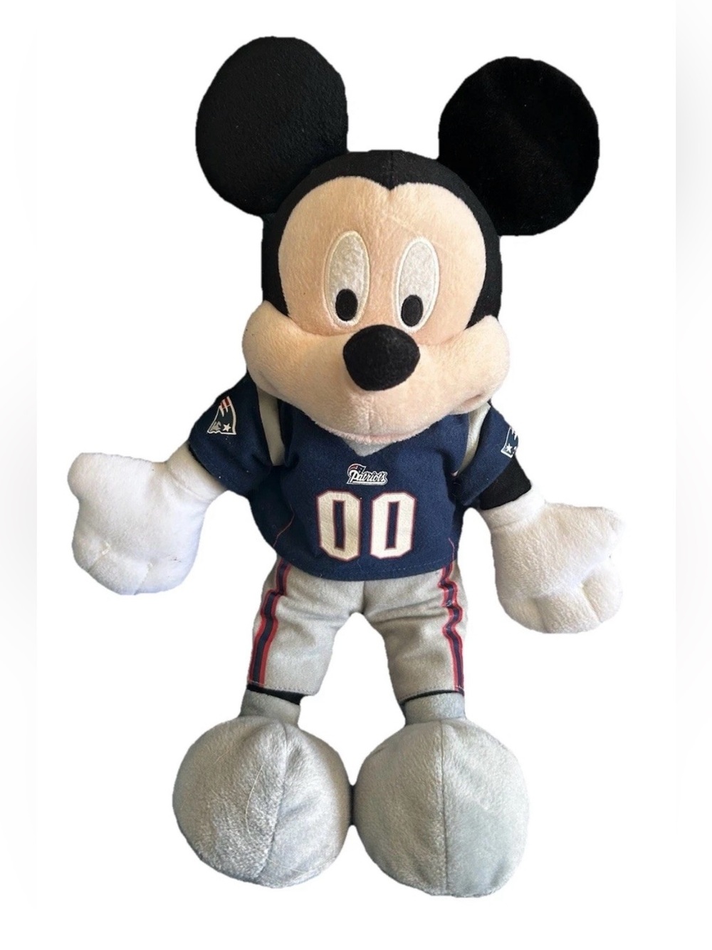 NFL patriots Mickey Mouse Plush in Sports Jersey
